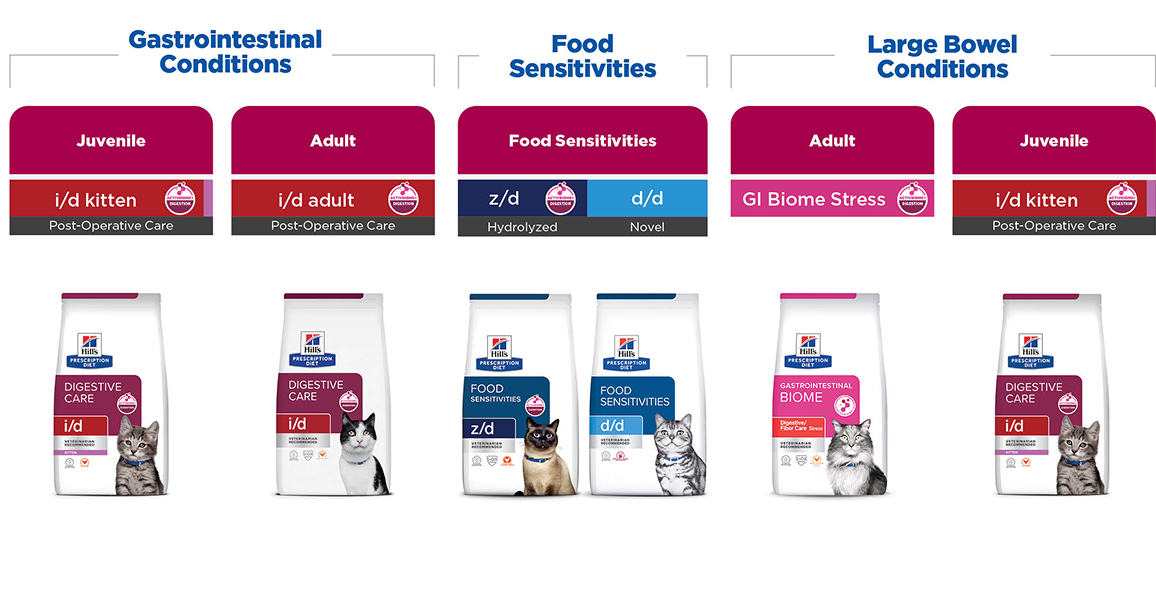 Find the right food for cats with GI upsets